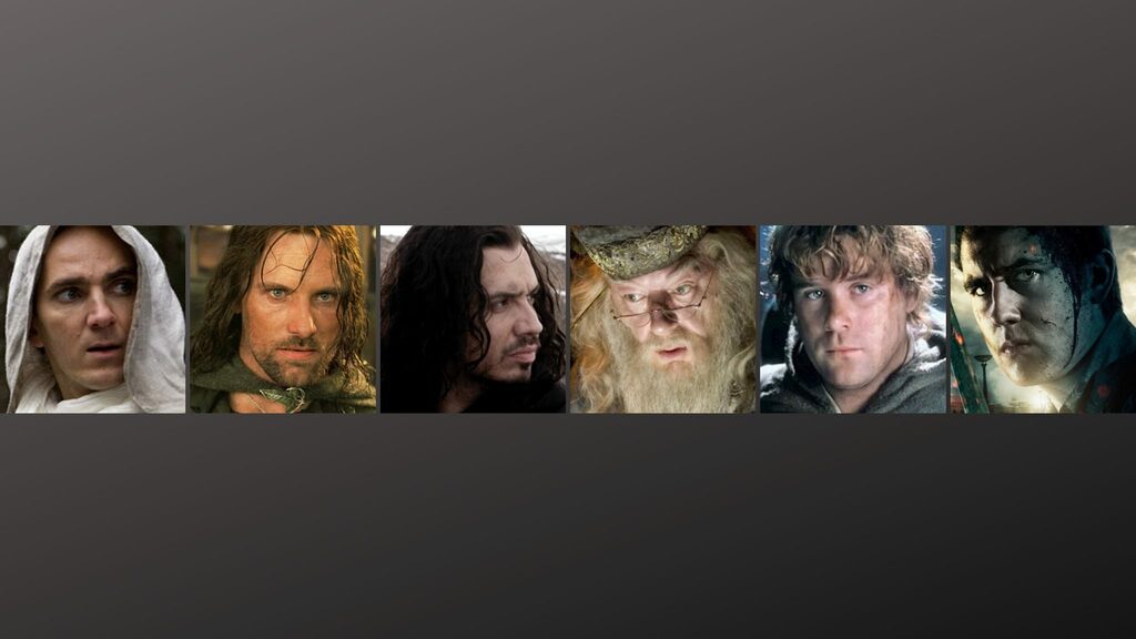 Couverture Facebook du Youtuber Sy Play qui représente Lancelot, Aragorn Arthur, Albus Dumbledore et Neville
