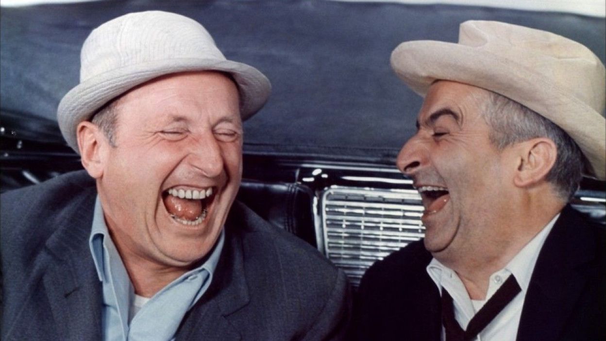 Louis de Funès et Bourvil dans le film Le corniaud