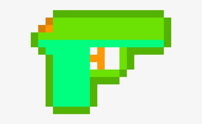 Pistolet à eau vert pixélisé