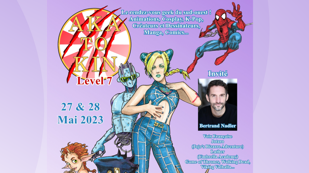 Affiche de la convention AKA TO KIN 2023 (level 7)
