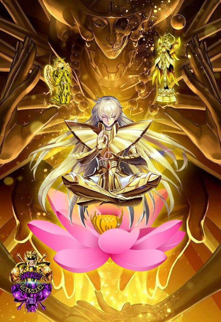 Shaka, Chevalier d'Or de la Vierge, médite en position du lotus. 