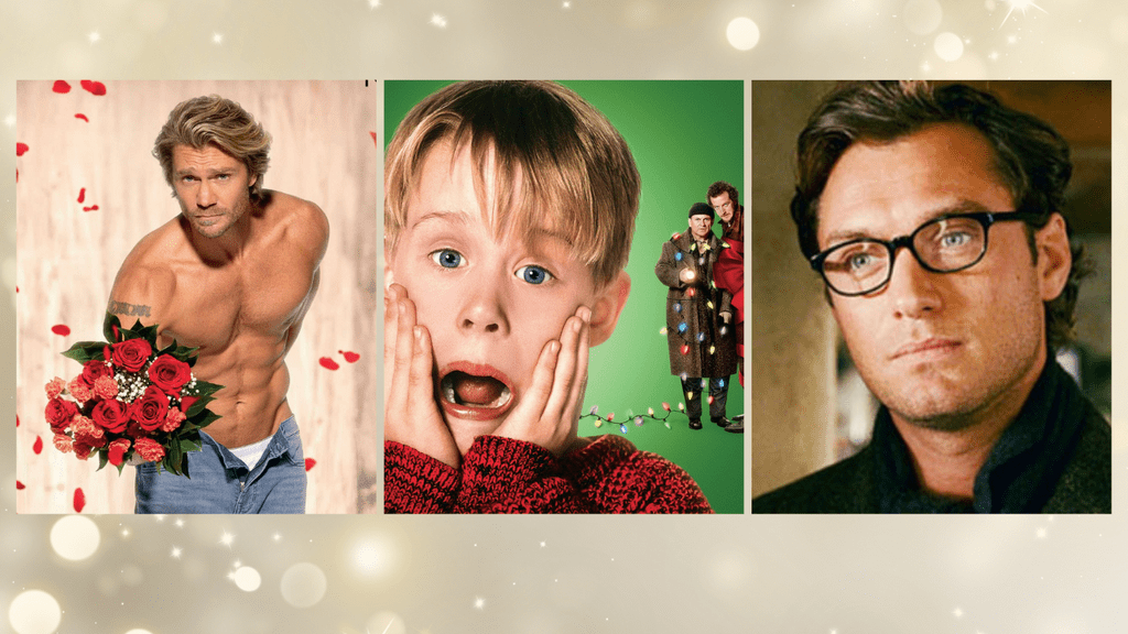 photomontage avec Chad Michael Murray, Jude Law et Macaulay Culkin dont les films de noël sont excellents