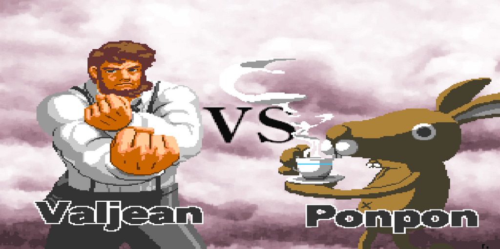 Ponpon est un lapin qui boit du thé.