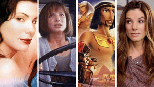 Photomontage de films dans lesquels joue l'actrice Sandra Bullock, il faudra cliquer pour les découvrir
